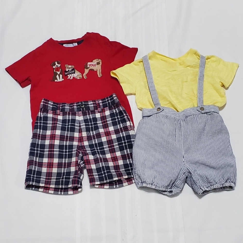 Janie and Jack Lot of 4 Baby Boy Summer Clothes
